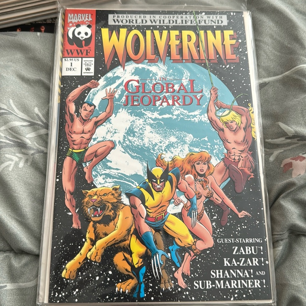 Wolverine Global Jeopardy #1 (1993) Marvel Comics World Wildlife Foundation